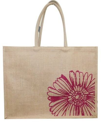 Brown  Reusable Eco-Friendly Inks With Simple Tools Jute Shopping Bag