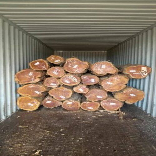 Round Shape Strong Ghana Teak Wood Log Grade: A