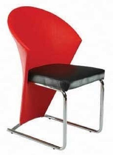 Stainless Steel and Fabric Restaurant Red Color Chair, Seating Capacity: Single Seater