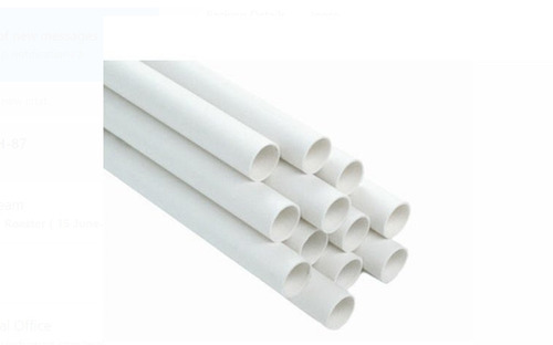 White PVC Plastic Pipe - 2 Millimeter Thickness 40 Millimeter Diameter | Durable Lightweight Round Shape for Indoor Installations