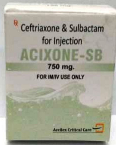 Acixone-Sb Ceftriaxone And Sulbactam Antibiotic Injection, 750 Mg Storage: Room Temperature