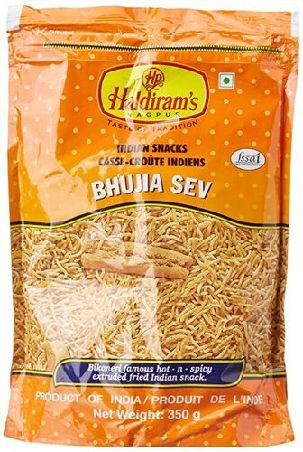 No Artificial Flavors Added Fresh Mouth-Watering Healthy Tasty Crunchy Haldirams Bhujia Sev Carbohydrate: 36.90 Grams (G)