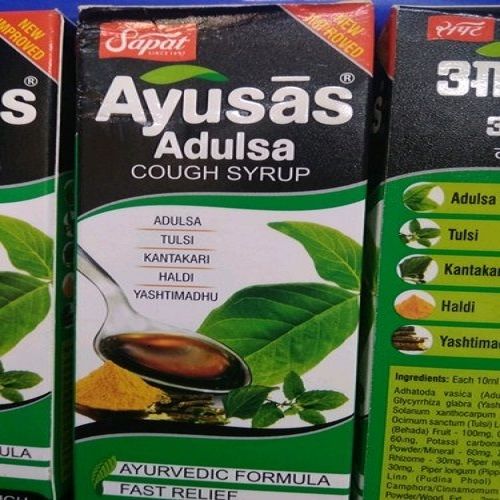 Pack Of 100 Ml Box, Ayusas Adulsa Cough Syrup Ayurvedic Formula