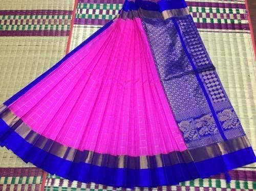 Diamond Buttas Blush Red Kanchipuram Silk Saree – Sundari Silks