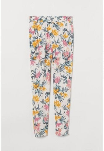 Multi Color Printed Body Fit Comfortable And Breathable Ankle Length Women Cotton Trouser