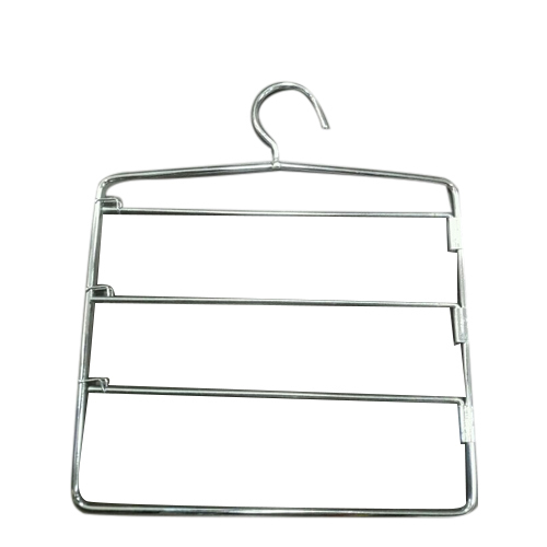 Steel Triple Bar Garment Hanger - Stainless Steel, Various Sizes Available, Various Colors | Anti Rust Properties, Lightweight Design