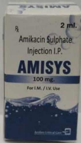  एमिसिस एमिकासिन सल्फेट 100 एमजी एंटीबायोटिक इंजेक्शन, 2 एमएल 