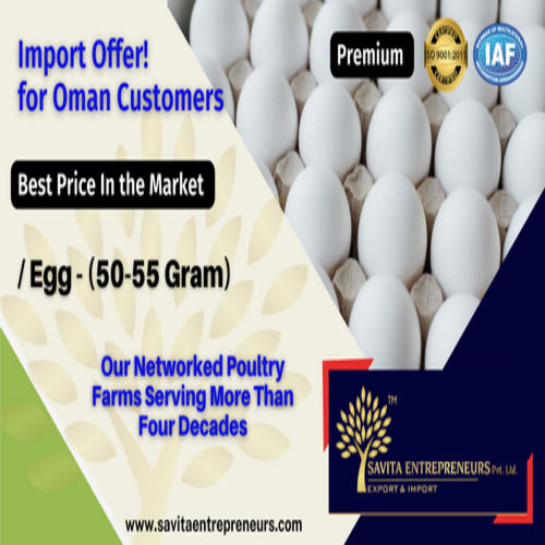 Chicken Eggs Egg Weight: 50-55 Grams (G)