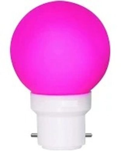 Metal Energy Efficient Dome 0.5 Watt Ceramic Material Pink Color Led Bulb 