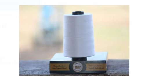 Length 1000 Meter 10 Gm Weight 1 Mm Thickness Plain White Cotton Sewing Thread