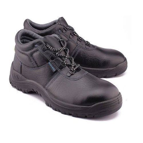 Light-Weight Fashionable Design Perfect Fit Mens Genuine Leather Black Safety Shoes