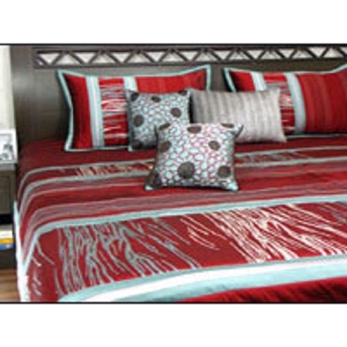 हवा पार होने योग्य लंबी सेवा जीवन, आधुनिक डिज़ाइन और लाल रंग का डिज़ाइनर बेड कवर, इस्तेमाल किया हुआ घर और होटल