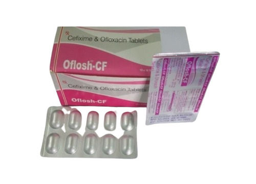  Oflosh Cf Cefixime और Ofloxacin 10X10 टैबलेट का पैक समाप्ति तिथि: 12 महीने 