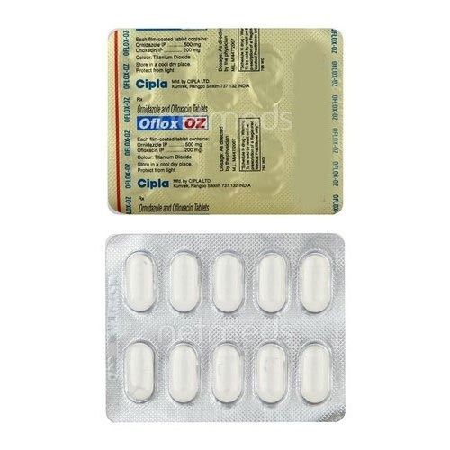 Ornidazole And Ofloxacin Tablets, Pack Of 10 Tablets  Expiration Date: 6 Months