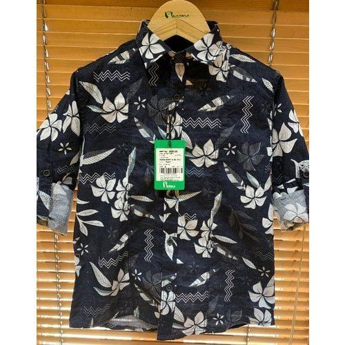 Simple And Stylish Look Casual Wear Boys Cotton Printed Shirt Age Group: 28 Above