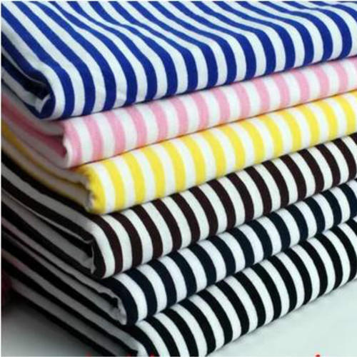 White Stripped Skin Friendly Wrinkle Free And Breathable Polyester Cotton Fabric