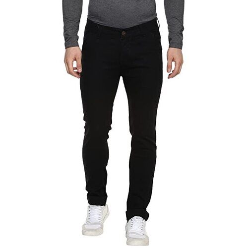 Superior Quality Fashionable Solid Urbano Fashion Men'S Slim Fit Black Stretch Jeans  Age Group: >16 Years