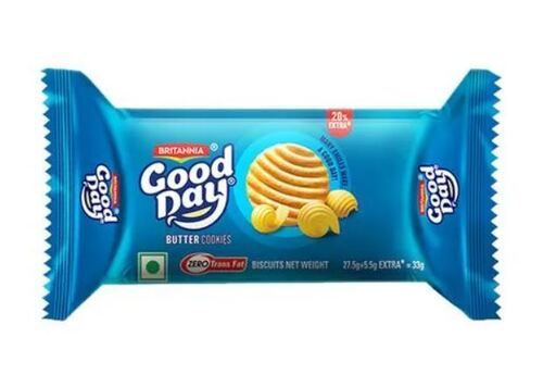 Sweet And Buttery Flavour Round Shaped Britannia Good Day Butter Biscuits