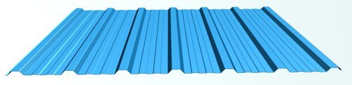 वाटरप्रूफ लाइट वेट और हाई परफॉर्मेंस स्काई ब्लू कोटेड रूफिंग शीट