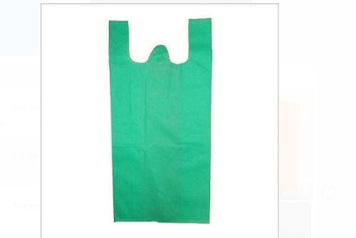 1.5 Kg Capacity Plain Green Recyclable And Biodegradable Non Woven W Cut Bag 