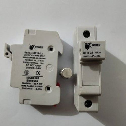 2 Electrical White Plastic Covered Ip55 Protection 15A Dc Fuse Holder For Home Frequency (Mhz): 50 Hertz (Hz)