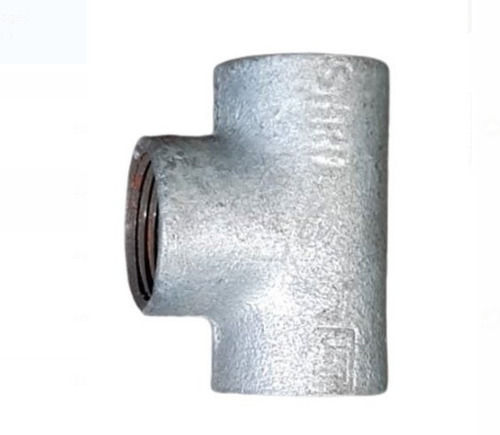 Stainless Steel 3 Way Round Threaded 1/2 Inch Size Galvanized Iron Tee