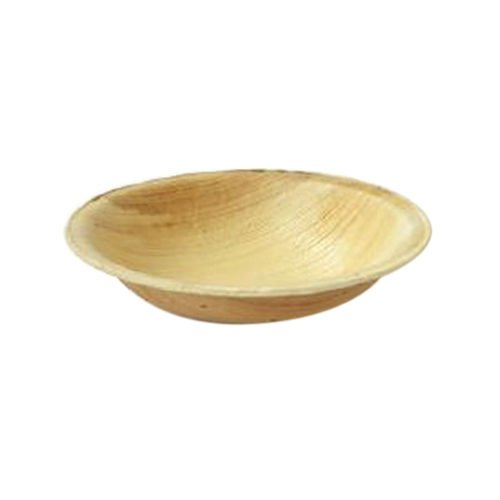 8 Inch Size Round Shape And Recyclable Brown Areca Leaf Bowl