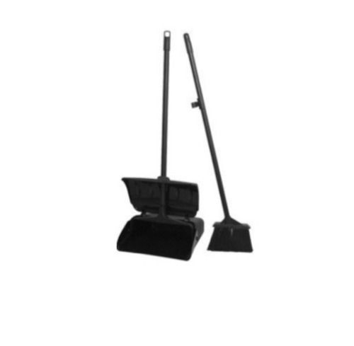 Silver Heavy Duty Plastic Manual Lobby Cleaning Dust Pan Set With Broom