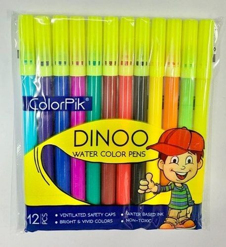 12 Pcs Plastic Sketch Pen  ColourDesign May Vary