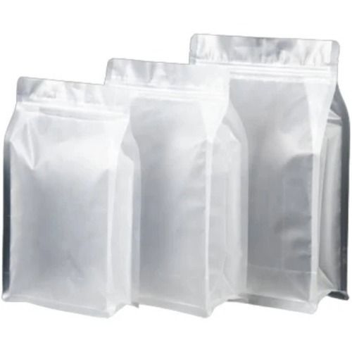 Sliver Plastic Material Gravure Printing Surface Plain Silver Flexible Packaging Bag