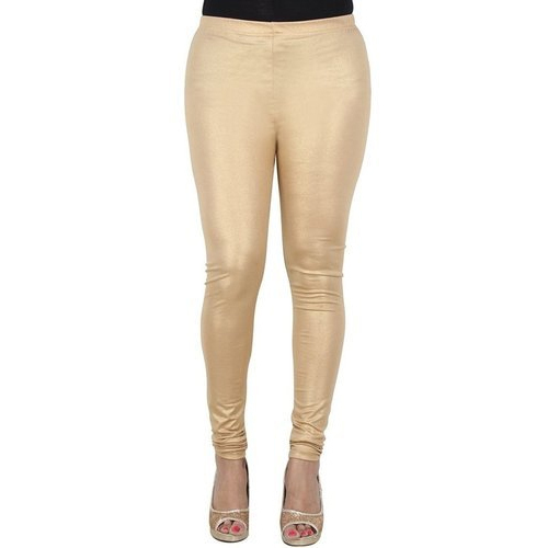 Lycra Ladies Leggings Cotton Blend, M-xxl Sizes, Golden Color