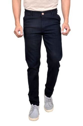 Electric Torque Slim-Fit Relaxed Classic Trendy Plain Cotton Denim Men'S Black Jeans