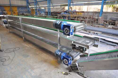 Stainless Steel Pencil Chain Conveyor, 40-60 Feet Length, Polished Finishing