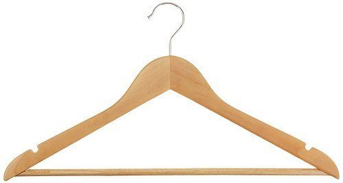 Wooden Top Hanger With High Weight Bearing Capacity And Metal Body Hook