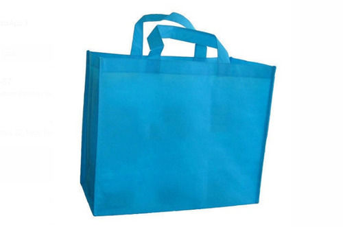 Silk Printing Blue Color Plain Size 5 Kg Capacity With Handle Non Woven Carry Bag For Carry Groceries