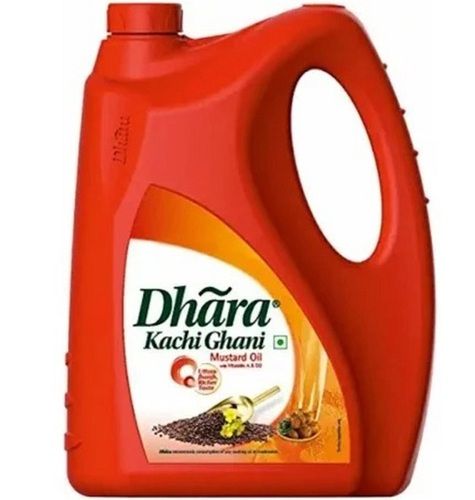 Multicolor 5 Litre Packaging Size 100 Gram Fat Natural And Pure Dhara Kachi Ghani Mustard Oil 