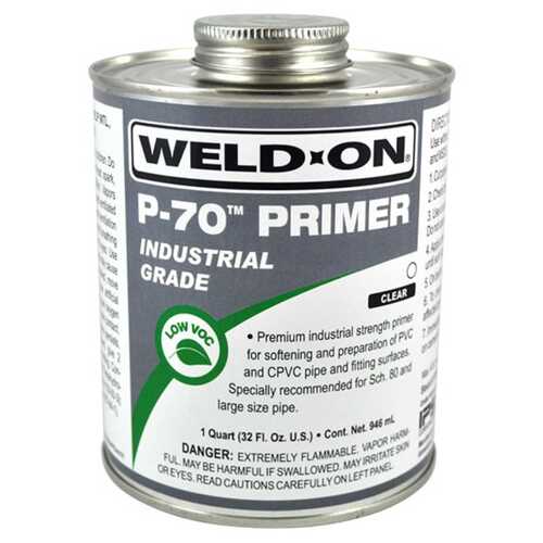 Liquid Industrial Grade P-70 Primer For Softening And Preparation Of Pvc And Cpvc Pipe Fitting