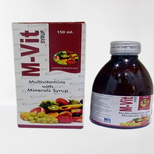 M-Vit - 150ml Liquid Multivitamin Syrup, Fruit Punch & Chocolate Flavor, Boosts Energy & Immunity, Suitable for All Age Groups