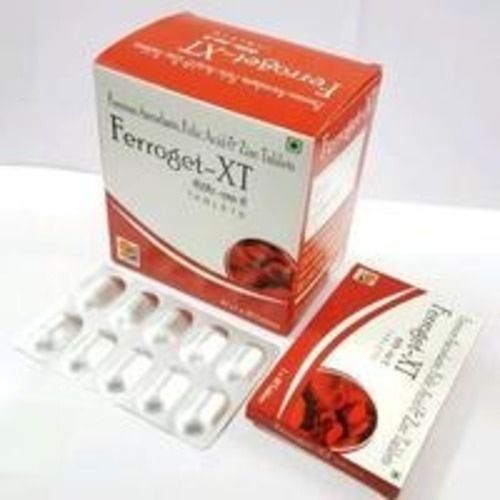 Black N Iron And Folic Acid Vitamin B9 Ferroget Xt Tablet Pack Of 10X10 