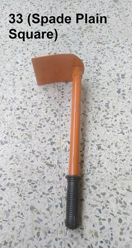 Plain Square Spade For Agriculture Tools With Mild Steel Materials, Orange Finish