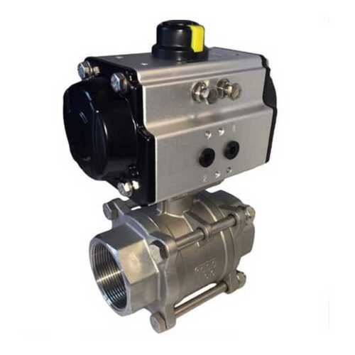 Pneumatic Actuator Ball Valve, Stainless Steel Metal And 0-10 Bar Working Pressure