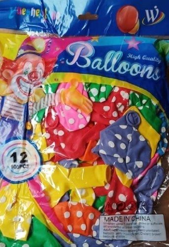 Polka Dot Birthday Balloons, Size: 12 Inch, Packaging Type: Packet