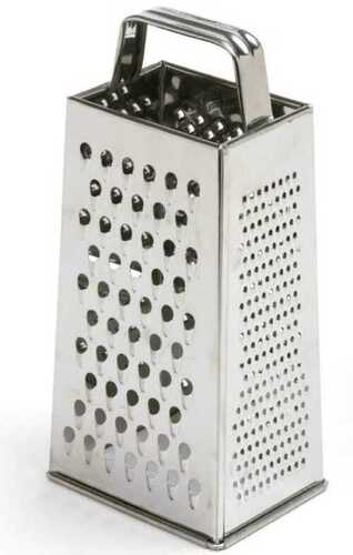 Silver Rectangular Handy Light Weight Sharp Blade Stainless Steel Grater For Kitchen