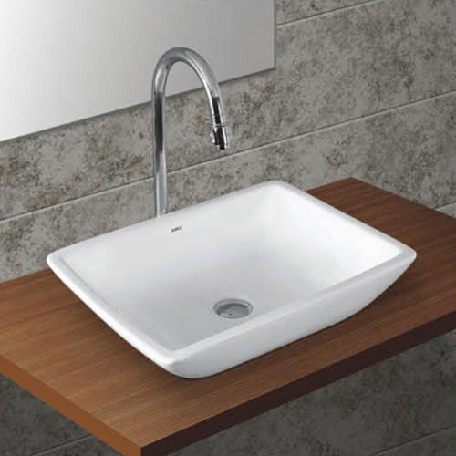 Maroon Strong Smooth Finish Long Durable Wall Mounted White Ceramic Table Top Wash Basin