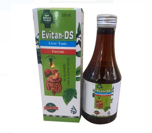 200 मिलीलीटर का आयुर्वेदिक लिवर और एंजाइम सिरप पैक