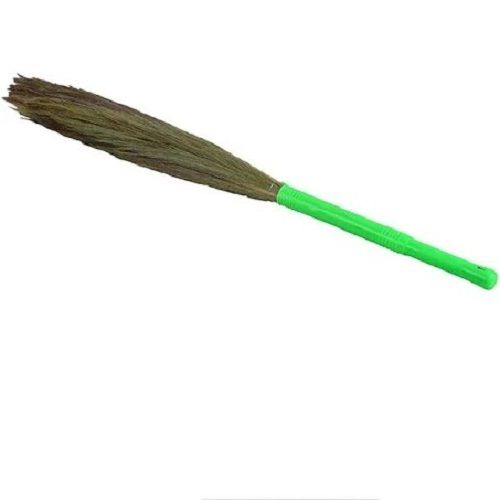 Brown And Green Plastic Handle Material 38 Inch Height Grass Broom