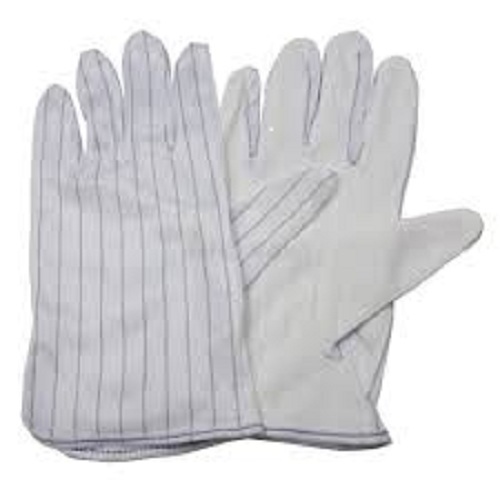 आरामदायक सांस लेने योग्य और त्वचा के अनुकूल प्लेन ग्रे कॉटन एएसडी हैंड ग्लव्स