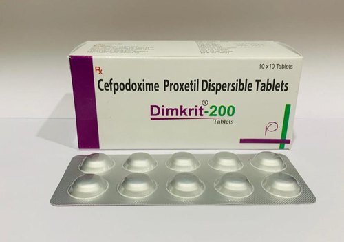 Dimkrit 200 Tablet - Medicinal Cefixime and Ofloxacin Combination, 10x10 Tablets for Bacterial Infection Treatment, Doctor-Suggested Dosage, Store in Cool Dry Place