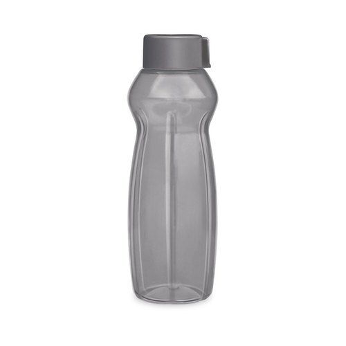 Plain Grey Durable Easy To Handle Leak Proof Compact Round Shape Plastic Drinking Water Bottle