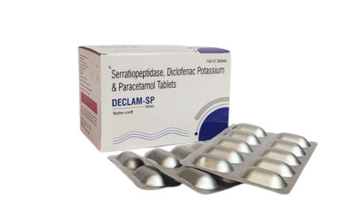 Serratiopeptidase Diclofenac Potassium And Paracetamol Tablets Pack Of 10x10 Tablets